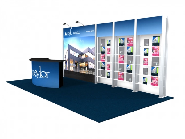 10x20 Turn-key Trade Show Booth Design #1249 - Booking Relations